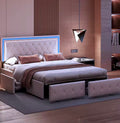 ASKN „Aura“ – Luxus Polsterbett mit LED & Stauraum